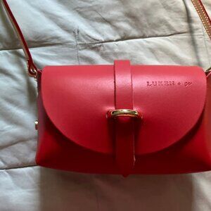 Italian red leather purse--new without tags